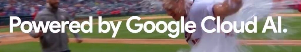 Screenshot of the video saying "Powered by Google Cloud ai" only ai is in uppercase and looks like the name AL.
